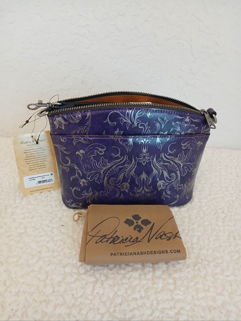Patricia Nash Acai Western Wallpaper Marcie Crossbody NWT